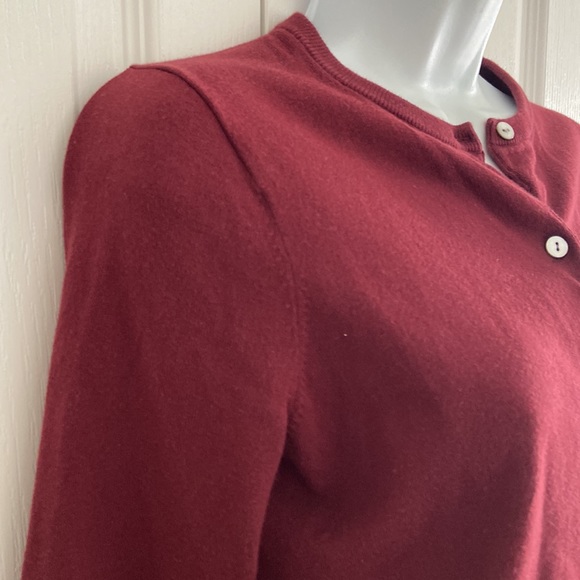Deep maroon cotton cardigan - Picture 3 of 5
